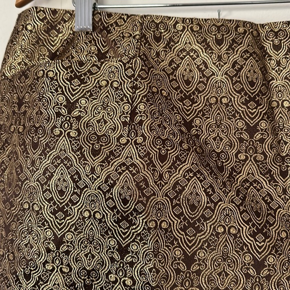 LouLou De La Falaise Pants Slacks Gold and Brown. New with Tags 22W. Lined - Picture 6 of 14